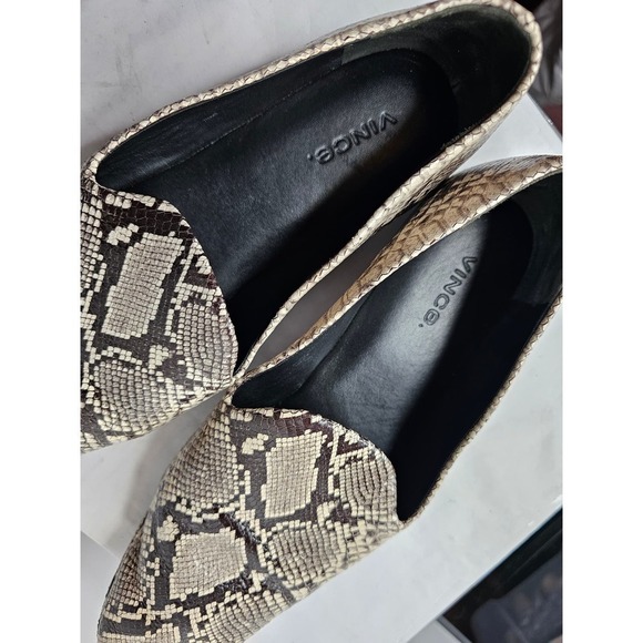 Vince Paz Snake Print Loafer flats. Leather 11?  Stylish. Comfort. - Picture 10 of 11
